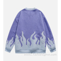 Women's Hoodies Sweatshirts Patch Fabric Fire Pattern